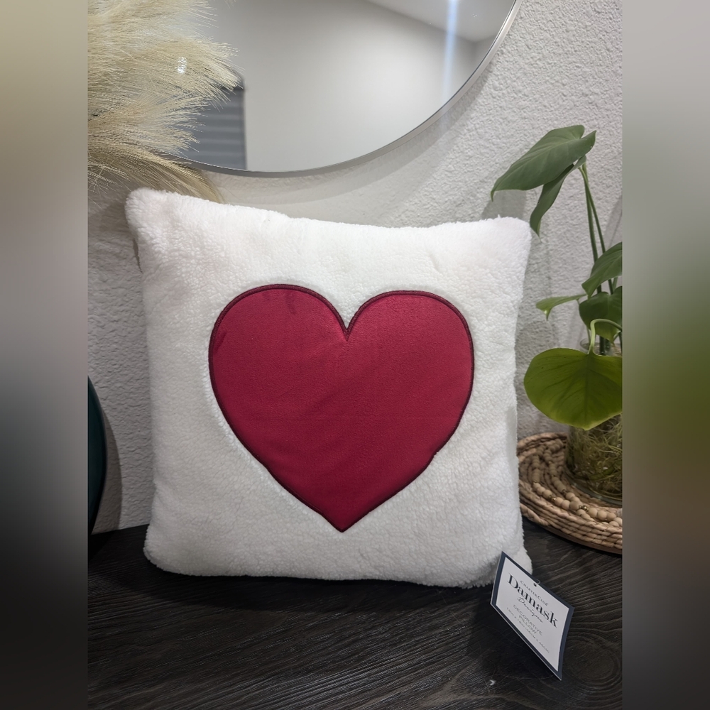 Charter Club Damask DesignsSherpa Heart Decorative Pillow, 18" x 18"
